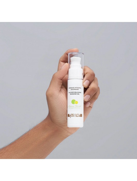 Универсальный массажный гель 3-в-1 Allover Delicious с ароматом ананаса и зеленого чая - 50 мл. - YESforLOV - купить с доставкой в Майкопе
