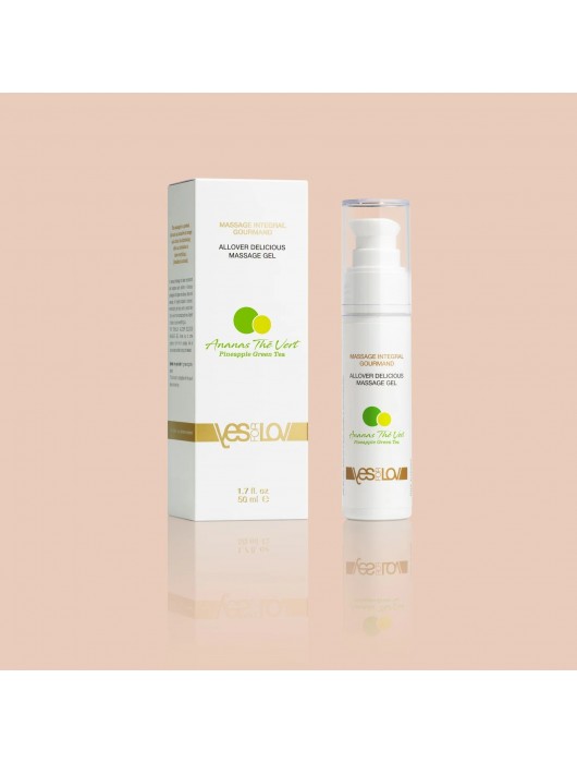 Универсальный массажный гель 3-в-1 Allover Delicious с ароматом ананаса и зеленого чая - 50 мл. - YESforLOV - купить с доставкой в Майкопе