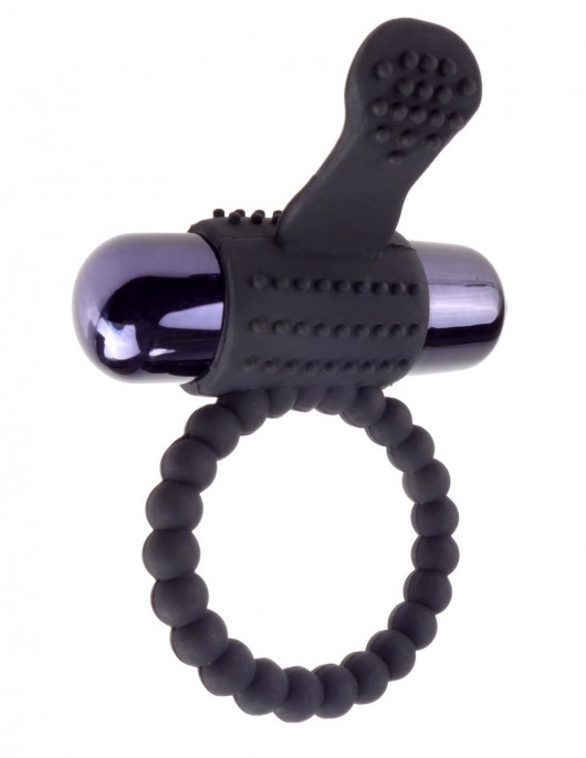 Черное эрекционное виброкольцо Vibrating Silicone Super Ring - Pipedream - в Майкопе купить с доставкой