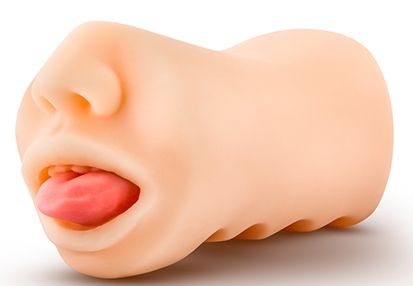 Телесный мастурбатор-ротик с язычком Oral Anne - Blush Novelties - в Майкопе купить с доставкой
