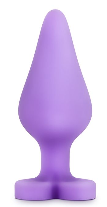 Фиолетовая анальная пробка Naughty Candy Heart Do Me Now - 8,9 см. - Blush Novelties - купить с доставкой в Майкопе