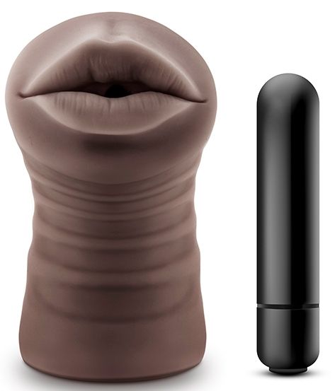 Коричневый мастурбатор-ротик Heather - Blush Novelties - в Майкопе купить с доставкой
