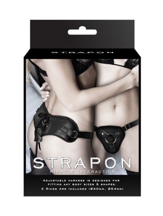 Черные трусики для крепления насадки при помощи кольца - NMC - купить с доставкой в Майкопе