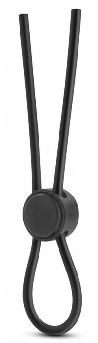 Черное силиконовое лассо на пенис SILICONE LOOP COCK RING - Blush Novelties - в Майкопе купить с доставкой