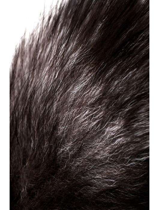 Серебристая металлическая анальная втулка с хвостом чернобурой лисы - размер S - ToyFa - купить с доставкой в Майкопе