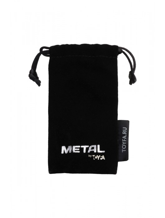 Серебристая конусовидная анальная пробка с фиолетовым кристаллом - 7 см. - ToyFa - купить с доставкой в Майкопе