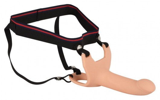 Силиконовый полый страпон на ремнях Silicone Strap-on - 16 см. - Orion - купить с доставкой в Майкопе