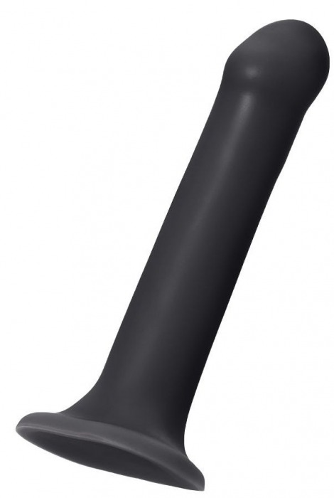 Черный фаллос на присоске Silicone Bendable Dildo XL - 20 см. - Strap-on-me - купить с доставкой в Майкопе