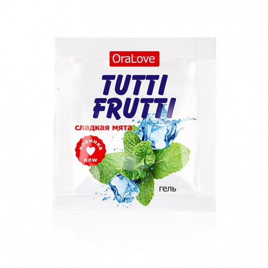Пробник гель-смазки Tutti-frutti со вкусом мяты - 4 гр. - Биоритм - купить с доставкой в Майкопе