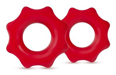 Набор из 2 красных фигурных эрекционных колец NUTZ - Blush Novelties - в Майкопе купить с доставкой