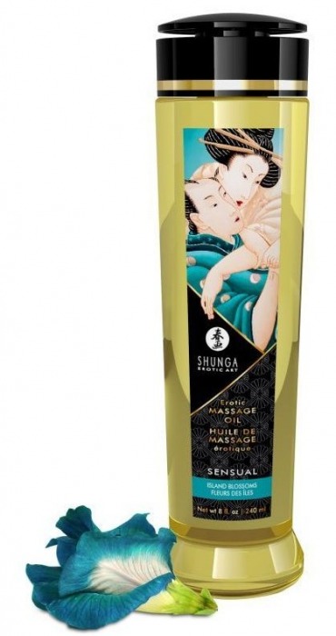 Массажное масло Sensual с цветочным ароматом - 240 мл. - Shunga - купить с доставкой в Майкопе