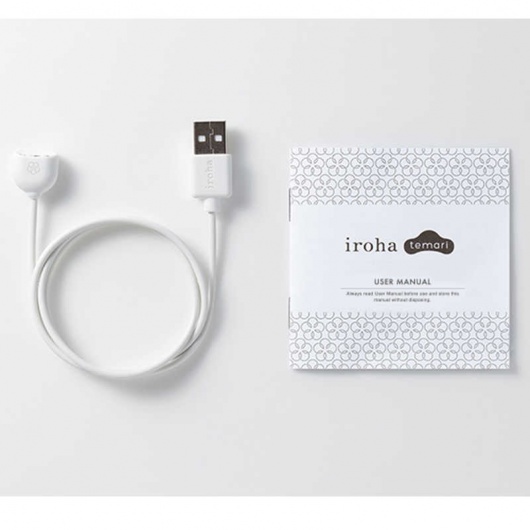 Белый вибромассажёр Temari Hana - Tenga