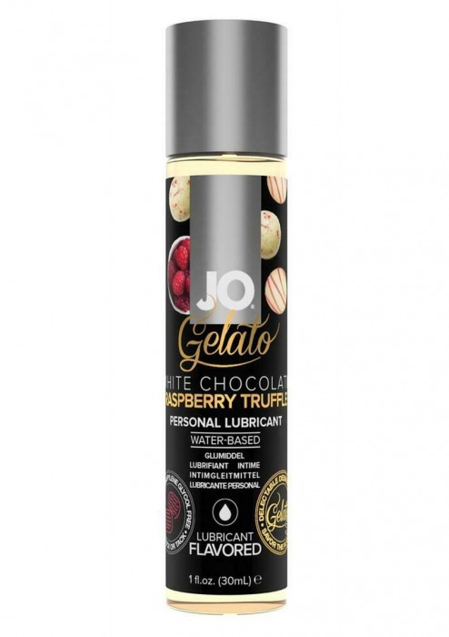 Лубрикант с ароматом трюфелей из белого шоколада и малины JO GELATO WHITE CHOCOLATE RASPBERRY TRUFFLE - 30 мл. - System JO - купить с доставкой в Майкопе