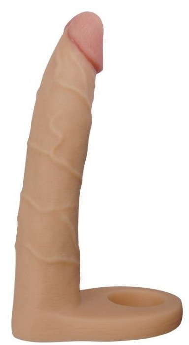 Телесная насадка-фаллоимитатор для двойного проникновения - 17 см. - Lovetoy - купить с доставкой в Майкопе