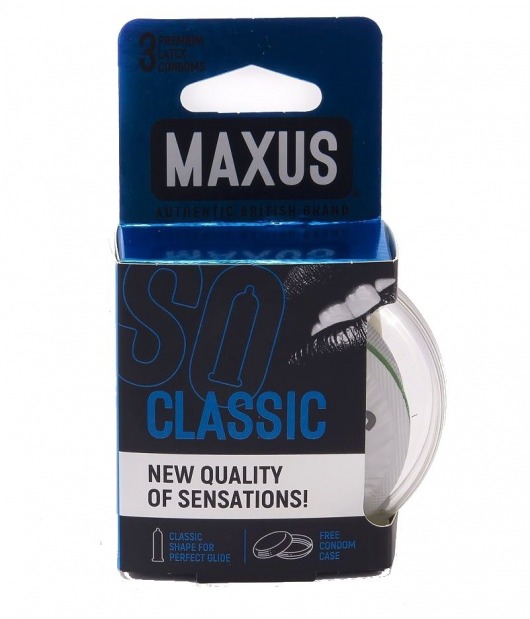 Классические презервативы в пластиковом кейсе MAXUS Classic - 3 шт. - Maxus - купить с доставкой в Майкопе