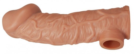 Телесная насадка на фаллос с фиксацией мошонки EXTREME SLEEVE - 15,6 см. - KOKOS - в Майкопе купить с доставкой