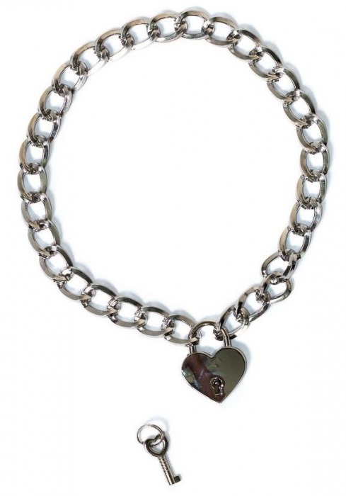 Серебристый ошейник Embrace с ключиком - Lola Games - купить с доставкой в Майкопе