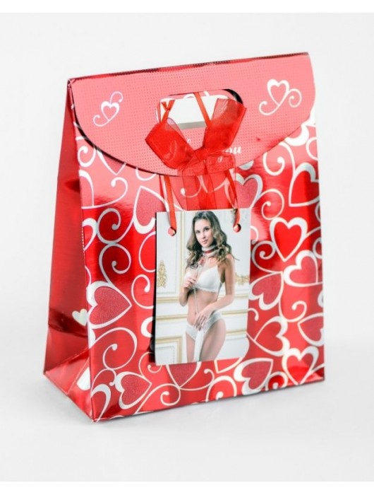 Бело-красный ошейник из натуральной кожи с нежным мехом - БДСМ Арсенал - купить с доставкой в Майкопе