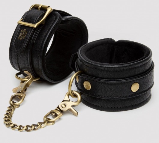 Черные оковы на ноги Bound to You Faux Leather Ankle Cuffs - Fifty Shades of Grey - купить с доставкой в Майкопе