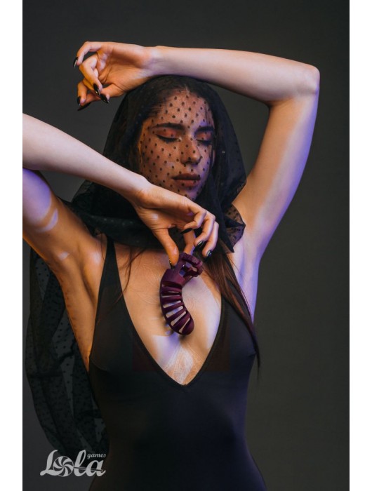 Мужской пояс верности бордового цвета Romello - Lola Games - купить с доставкой в Майкопе