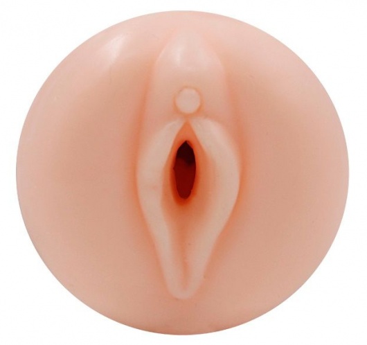 Телесный мастурбатор-вагина Miss в черной колбе - Le Frivole - в Майкопе купить с доставкой