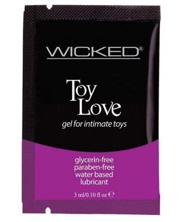 Лубрикант на водной основе для использования с игрушками WICKED Toy Love - 3 мл. - Wicked - купить с доставкой в Майкопе