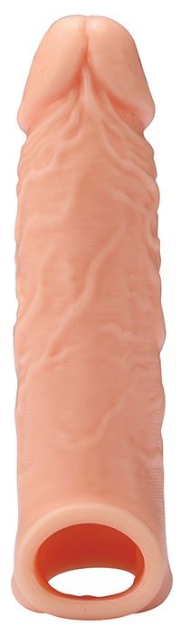 Телесная насадка EXTENDER WITH BALL STRAP 6.5 - 17 см. - Dream Toys - в Майкопе купить с доставкой