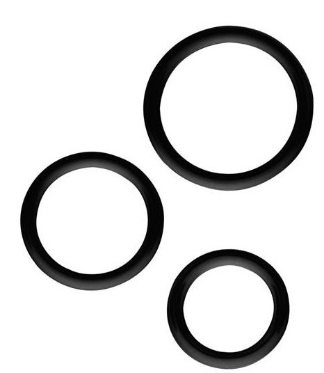 Набор из 3 эрекционных колец SILICONE COCKRINGS - Dream Toys - в Майкопе купить с доставкой