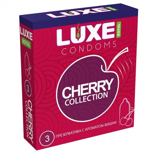 Презервативы с ароматом вишни LUXE Royal Cherry Collection - 3 шт. - Luxe - купить с доставкой в Майкопе