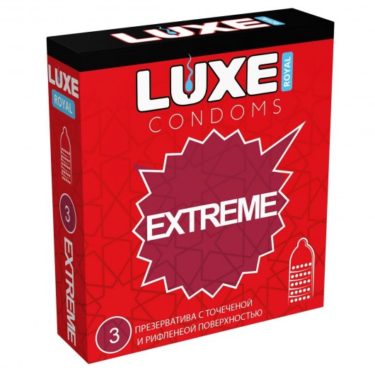 Текстурированные презервативы LUXE Royal Extreme - 3 шт. - Luxe - купить с доставкой в Майкопе