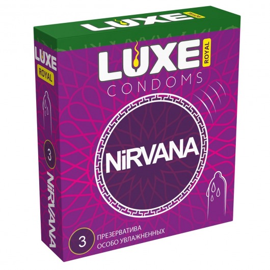 Презервативы с увеличенным количеством смазки LUXE Royal Nirvana - 3 шт. - Luxe - купить с доставкой в Майкопе