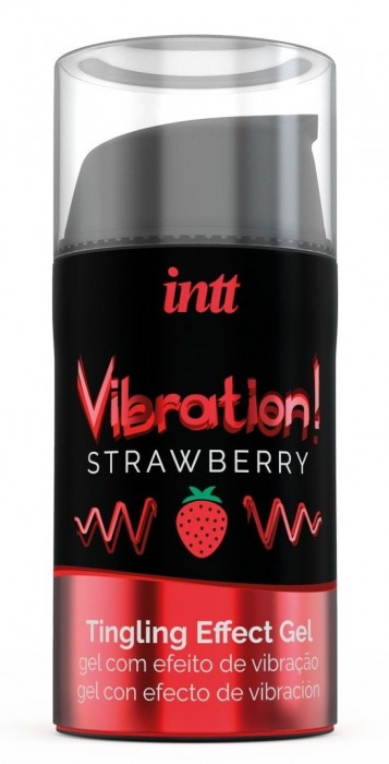 Жидкий интимный гель с эффектом вибрации Vibration! Strawberry - 15 мл. - INTT - купить с доставкой в Майкопе