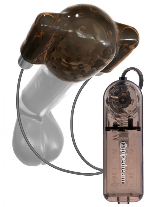 Дымчатый вибростимулятор головки пениса Dual Vibrating Head Teaser - Pipedream - в Майкопе купить с доставкой