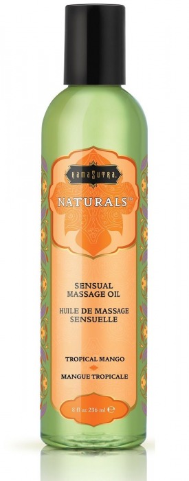 Массажное масло Naturals Tropical Mango с ароматом манго - 236 мл. - Kama Sutra - купить с доставкой в Майкопе