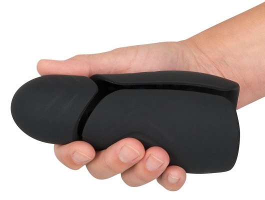 Черный силиконовый вибромастурбатор с нагревом Masturbator with 2 Functions - Orion - в Майкопе купить с доставкой