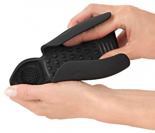 Черный силиконовый вибромастурбатор с нагревом Masturbator with 2 Functions - Orion - в Майкопе купить с доставкой