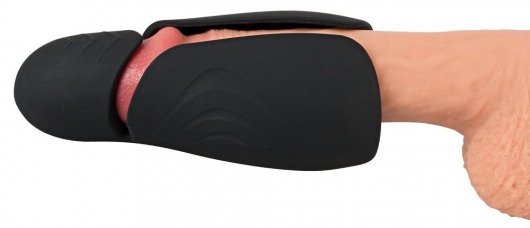 Черный силиконовый вибромастурбатор с нагревом Masturbator with 2 Functions - Orion - в Майкопе купить с доставкой