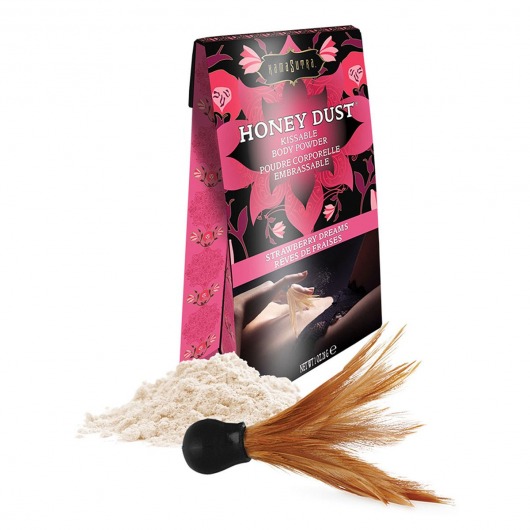 Пудра для тела Honey Dust Body Powder с ароматом клубники - 28 гр. - Kama Sutra - купить с доставкой в Майкопе
