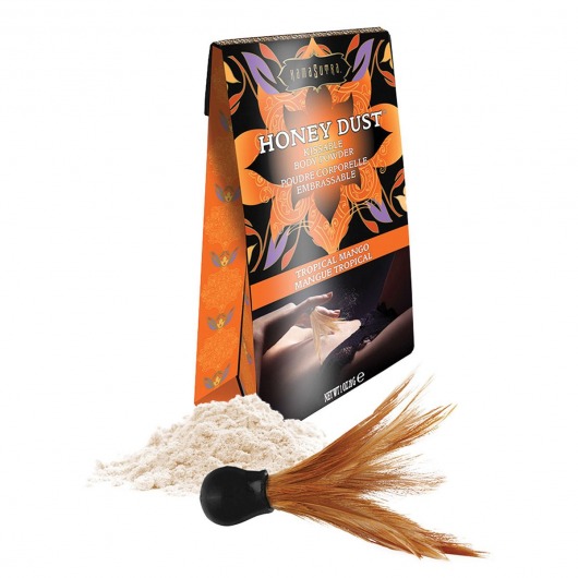 Пудра для тела Honey Dust Body Powder с ароматом манго - 28 гр. - Kama Sutra - купить с доставкой в Майкопе