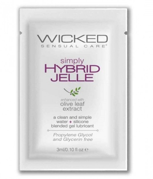 Гель-лубрикант на водно-силиконовой основе Simply Hybrid Jelle - 3 мл. - Wicked - купить с доставкой в Майкопе