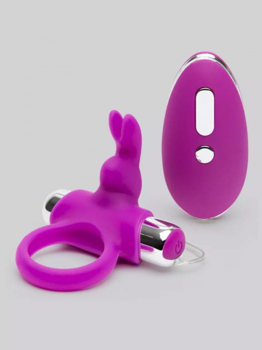 Лиловое виброкольцо с пультом ДУ Remote Control Cock Ring - Happy Rabbit - в Майкопе купить с доставкой