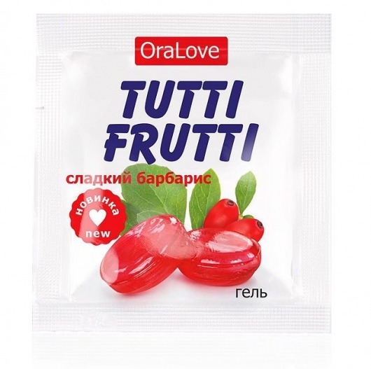 Гель-смазка Tutti-frutti со вкусом барбариса - 4 гр. - Биоритм - купить с доставкой в Майкопе