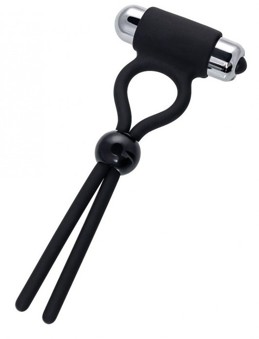 Черное эрекционное лассо Ect с виброэлементом - A-toys - в Майкопе купить с доставкой