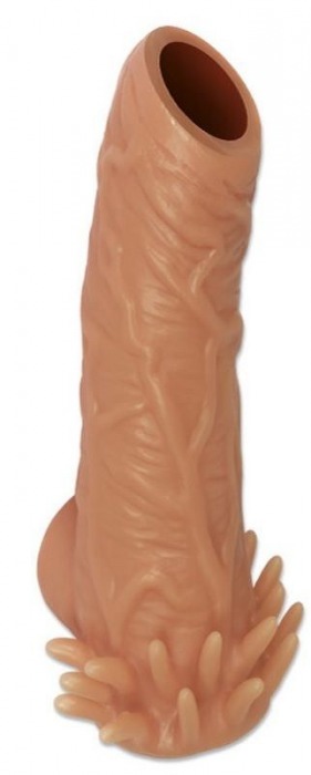 Телесная насадка с усиками и открытой головкой Nude Sleeve S - 10 см. - KOKOS - в Майкопе купить с доставкой