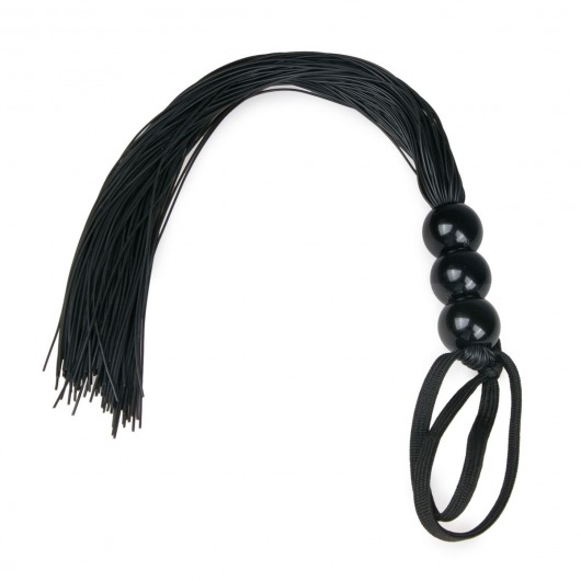 Черная силиконовая плеть Silicone Whip - 32 см. - Easy toys - купить с доставкой в Майкопе