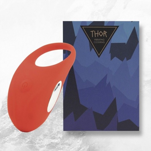 Красное кольцо с вибрацией Thor Cockring - FeelzToys - в Майкопе купить с доставкой