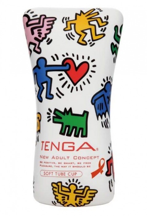 Мастурбатор-туба Keith Haring Soft Tube CUP - Tenga - в Майкопе купить с доставкой