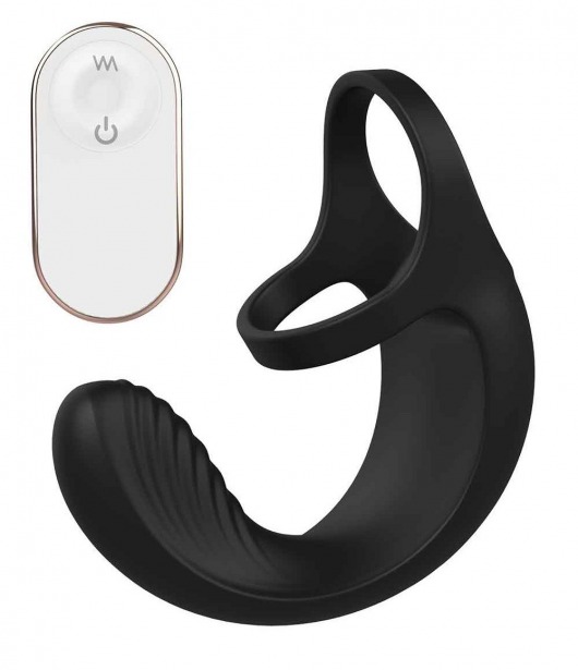Черный анальный стимулятор с эрекционными кольцами Remote Couple Teaser - Dream Toys - в Майкопе купить с доставкой