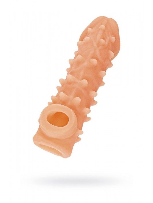 Телесная закрытая насадка с пупырышками Cock Sleeve Size S - 13,8 см. - KOKOS - в Майкопе купить с доставкой