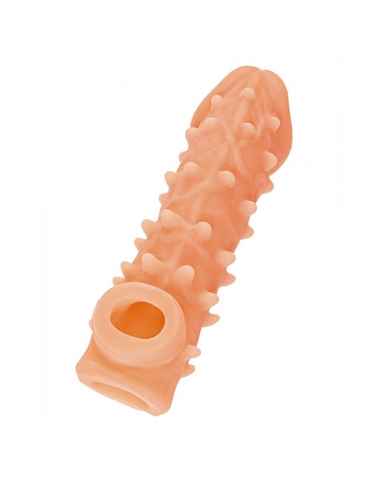 Телесная закрытая насадка с пупырышками Cock Sleeve Size S - 13,8 см. - KOKOS - в Майкопе купить с доставкой